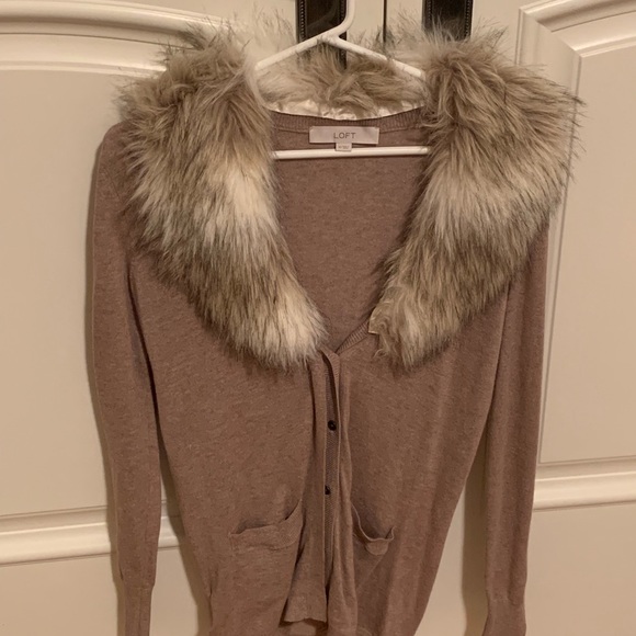 COPY - Fur Collared Cardigan - Picture 1 of 3